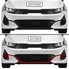 Redout Pinstripe Vinyl Overlay for 2021-23 Kia K5 GT-Line Front Bumper Lip & Fog picture
