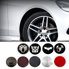 4Pcs 56mm New Car Wheel Center Hub Cap Sticker Emblem Badge Decal Glossy picture