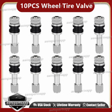 10 Stainless Steel Wheel Tire Valve Stems Hight Pressure Bolt in with Caps NEW picture