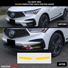 For Acura RDX 2019-2024 Yellow Fog Lights Front overlays vinyl Tint Decal Precut picture