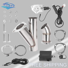 2'5 63mm Electric Exhaust Catback Downpipe Cutout E-Cut Out Valve Remote System picture
