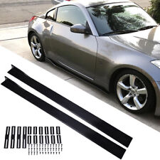 For Nissan 350Z 370Z Coupe 78.7'' Side Skirt Extension Splitter Lip Glossy Black picture
