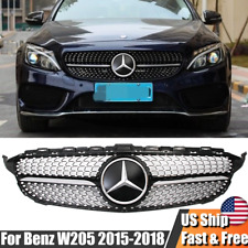 Diamond Front Grille Grill For Mercedes Benz W205 C200 C250 C300 C350 2015-2018 picture