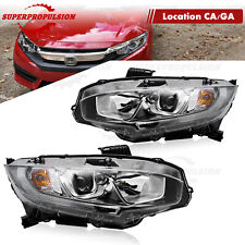 For Honda Civic 2016-2021Halogen Projector Headlight Headlamp W/LED DRL W/O Bulb picture