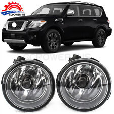 New Pair Of Clear Lens Bumper Fog Lights Lamp RH LH For Nissan Armada 2017-2020 picture