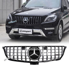 Front GT Grille Chrome Black For Mercedes Benz W166 2012-2015 ML350 400 550 AMG picture