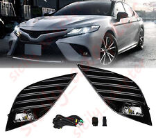 For 2018-2020 Toyota Camry Hybrid SE XSE Pair LED Bumper Fog Lights Kit W/Switch picture