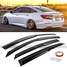 For 18-20 Accord JDM Aero Wavy Mugen Style 4 Pcs Tinted Window Visor Guard Vent picture