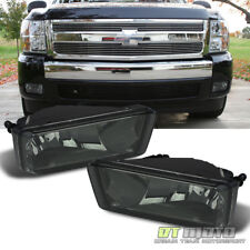 Smoked 2007-2013 Chevy Silverado Tahoe Suburban Avalanche Bumper Fog Lights Pair picture