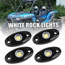 White 4 Pods LED Rock Lights Under Wheel For Can-Am Polaris RZR 900 XP 1000 ATV picture