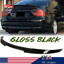 For BMW 3 Series E90 325i 335i 2005-2011 Rear Trunk Spoiler Gloss Black M4 Style picture