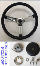 Fury Scamp Duster Cuda GTX Road Runner Black Chrome Spoke Steering wheel 13 1/2