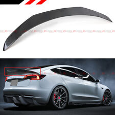 For 2017-2023 Tesla Model 3 V Style Sport Carbon Fiber Trunk Lid Spoiler Wing picture