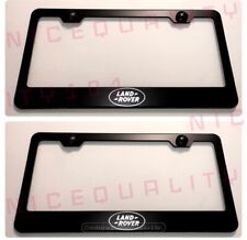2X Laser Engraved Land Rover Stainless Steel Finished License Plate Frame picture