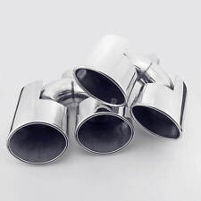 Quad Oval Outlets BENZ AMG C63 LOOK W204 C300 C350 Stainless Steel Exhaust Tips picture