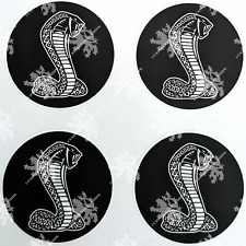 Ford Shelby Cobra Black Wheel Rim Cap Logo Decal Emblem Sticker 2.20