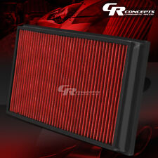 RED WASHABLE HIGH FLOW AIR FILTER FOR 07-14 AUDI Q7 04-17 PORSCHE CAYENNE E1/2 picture