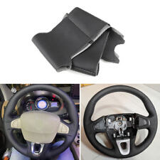 All Black LEATHER Steering Wheel TRIM For Renault Megane 3 Ⅲ 2008 2009 2010 2011 picture