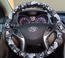 Handmade Licensed Fabric Raiders Steering Wheel Cover Seatbelt Cover picture