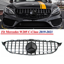 For Mercedes W205 C300 C450 C43 AMG 2019-2021 GTR Style Front Grille Gloss Black picture