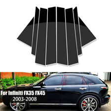 8pcs Black Window Pillar Post Door Trim Cover For Infiniti FX35 FX45 2003-2008 picture