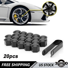 20PCS Wheel Lug Nut Bolt Center Cover Gray Caps & Tool for VW Audi Skoda 17mm US picture