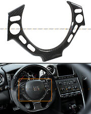 FOR 09-16 NISSAN GTR GT-R R35 REAL CARBON FIBER STEERING WHEEL CENTER TRIM COVER picture
