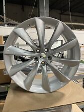 2016-2021 OEM Tesla Model X 22x9 Silver Turbine Wheel Front Rim 1027246-00-F picture