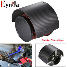 Air Intake Filter Heat Shield Cover+3'' Air Filter For Racing Car 2.5