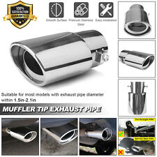 Car Rear Exhaust Pipe Tail Muffler Tip Round  Chrome Stainless Steel Accessories picture