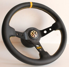 Steering Wheel fits For VW Golf Jetta Corrado Mk2 Mk3  Deep Dish Leather 88-97 picture