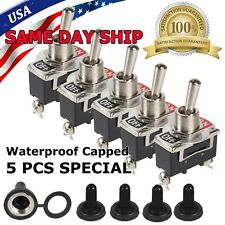 5X 12V SPST Solid Metal Toggle Switch ON/OFF Single Pole for Marine / Automotive picture
