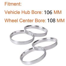 4pc 108 to 106 Aluminium Wheel Hub Centric Rings OD 108mm ID 106mm Hubrings picture