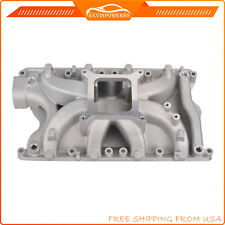 Air Gap Single Plane Intake Manifold Satin Aluminum For Ford SBF 351W Windsor V8 picture