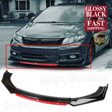 For Honda Civic Sedan Coupe Glossy Black Front Bumper Lip Splitter Chin Spoiler picture