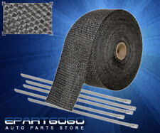 10M Fiberglass Intake Thermal Heat Wrap Tape High Cloth Roll Kit Black picture