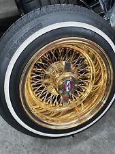 13x7 Zenith Style Cross Laced Lowrider Wire Wheels/Remington 155/80R13 Tires picture