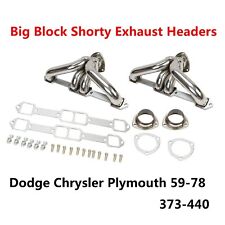 Shorty Exhaust Headers Fits Dodge Chrysler Plymouth Big Block 1959-1978 373-440 picture