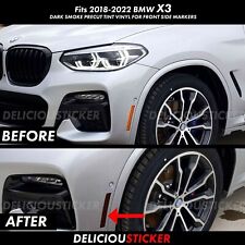 Fits 2018-2022 BMW X3 SMOKE Front Side Markers PreCut Insert Tint Overlay Vinyl picture