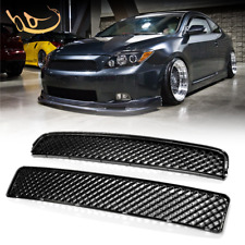JDM Front Upper Lower Grille Mesh Grill Black ABS For 2005-2010 Scion tC 2PCS picture