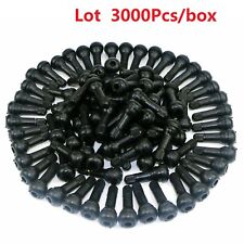 LOT 3000pcs TR 413 Short Rubber Tubeless Snap-In Tyre Tire Valve Stems Black picture