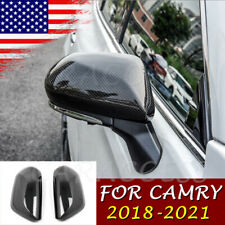 For TOYOTA CAMRY 2018-2021 Carbon Fiber Side Door Rearview Mirror Cover Trim Cap picture