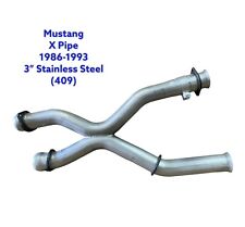 86-93  MUSTANG X PIPE, BBK- MAC LONGTUBE HEADERS  3 inch stainless steel (409) picture