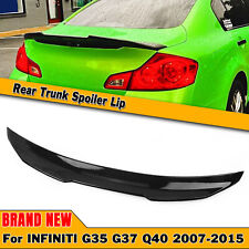 For Infiniti G37 2007-2015 4 Door Sedan PSM Rear Trunk Spoiler Wing Lip Black picture