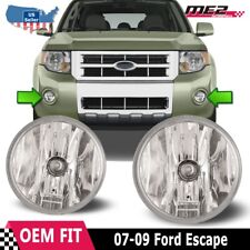 Pair For 2007-2012 Ford Escape Fog lights Clear Bumper Driving Lamps w/ Bulbs picture
