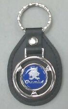 Vintage Blue GREMLIN AMC 2352 Steering Wheel Black Leather Key Ring picture