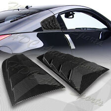 For 2003-2008 Nissan 350Z Carbon Look Side Window Louvers Scoop Cover Vent 2pcs picture