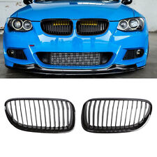 For BMW E92 E93 LCI 10-13 328i 335i Convertible Gloss Black Front Kidney Grilles picture