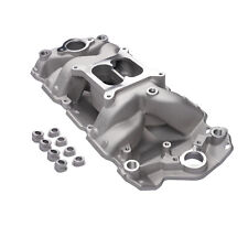 Dual Plane Air-Gap Intake Manifold For Chevy Small Block 4-barrel square bore picture