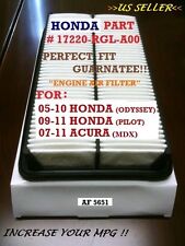 AF5651 For 05-10 Odyssey 09-15 Pilot / 07-09 MDX HIGH QUALITY ENGINE AIR FILTER  picture